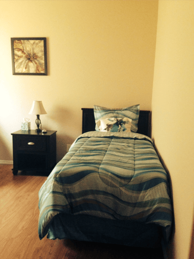 Cozy private room with single bed and decor