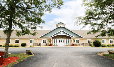Front entrance of Lakewood Assisted Living facility