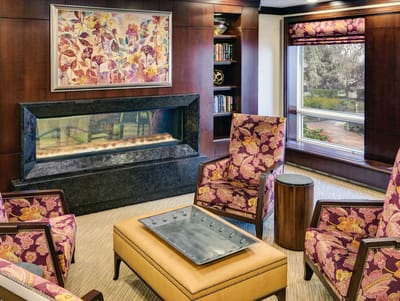 Cozy common area with comfortable seating and decor