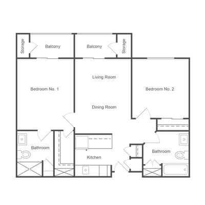 Architectural floor plan of a residence with labeled rooms
