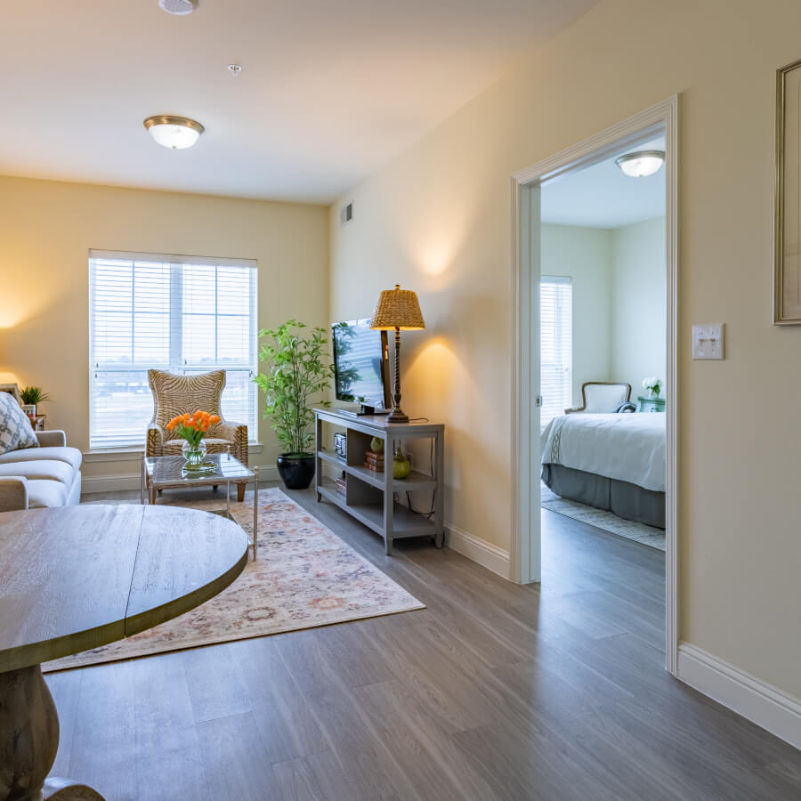 Bright and inviting common area with comfortable seating