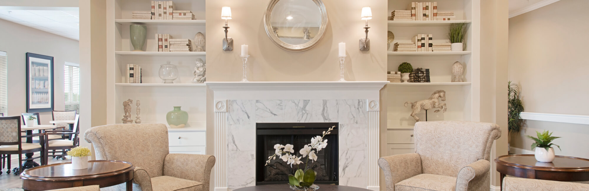 Cozy common area with comfortable seating and decor