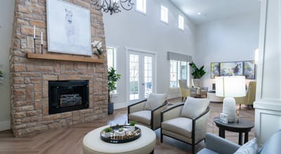 Bright interior common area with comfortable seating