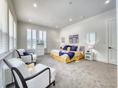 Stylish interior of a private resident room with modern decor
