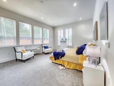 Bright and inviting resident room with modern decor