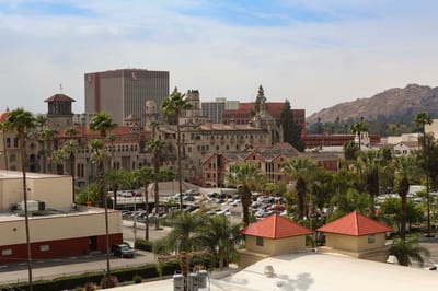 A view of the facility buildings and surrounding area