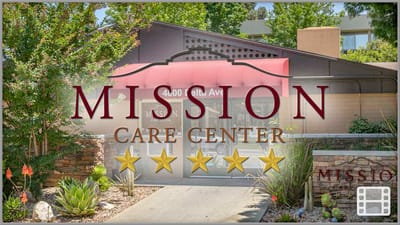 Logo and entrance of the Mission Care Center