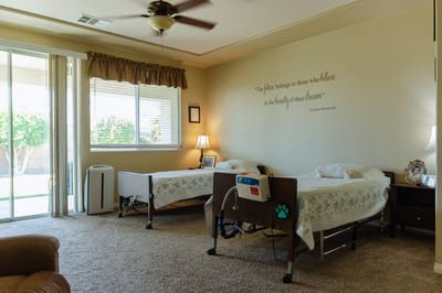 Comfortable shared living space for residents.