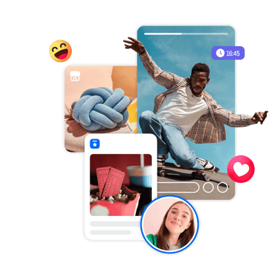 Arbor Woods Health and Rehab, Nursing Home in Reform, AL — Skateboarder performing tricks with vibrant mobile interface graphics