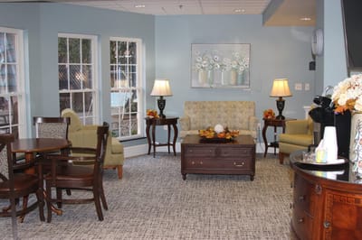 Cozy common area with seating and decor