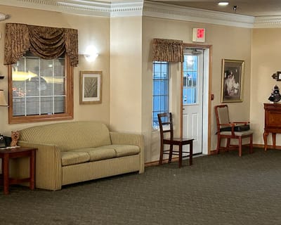 Interior common area with seating and decor
