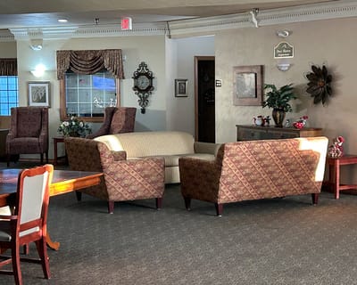 Comfortable seating area in a common room