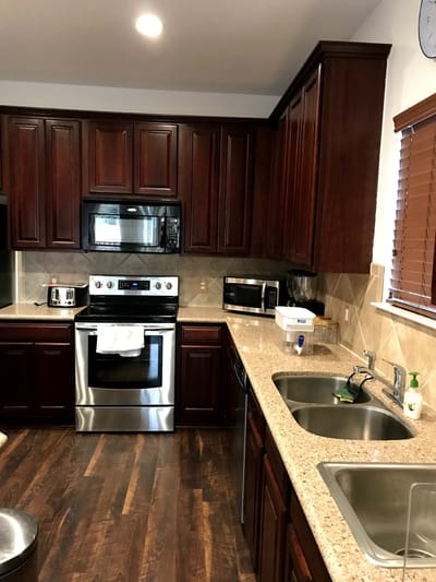Well-equipped kitchen in an assisted living facility