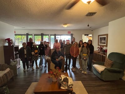 Group of people in a common area of the facility
