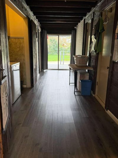 Hallway leading to an outdoor area