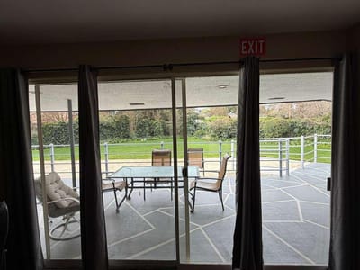 View of a patio area with outdoor seating