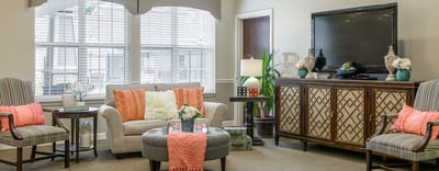 Interior common area with cozy seating arrangement