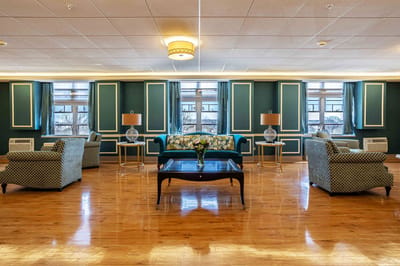 Interior of a common area with comfortable seating