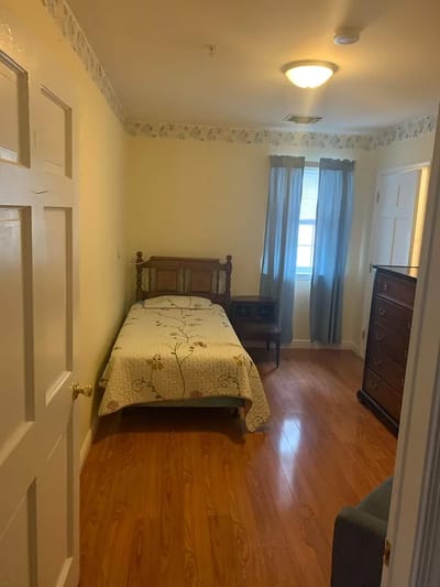 Simple bedroom in assisted living facility
