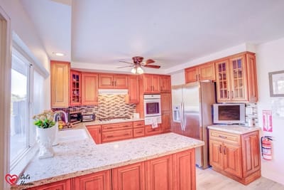 Bright kitchen space in a senior living facility