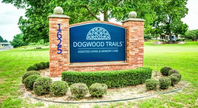 Facility sign for Dogwood Trails Assisted Living