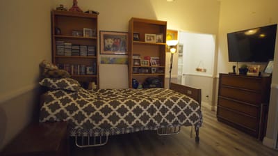 Cozy private resident room with personal items
