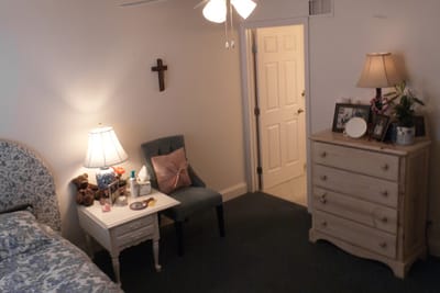 Cozy resident room with personal touches