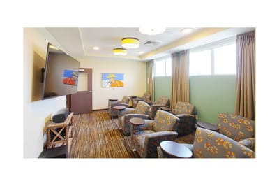 Interior lounge area with comfortable seating