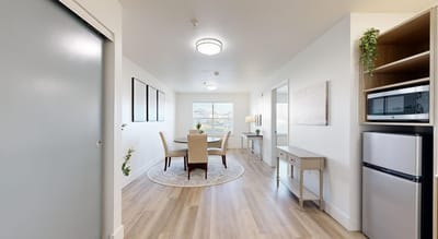 Bright and inviting interior common area