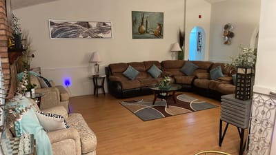 Cozy lounge area with comfortable seating