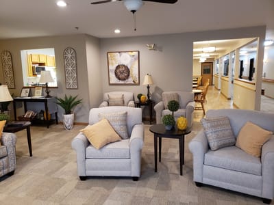 Common area with comfortable seating and decor