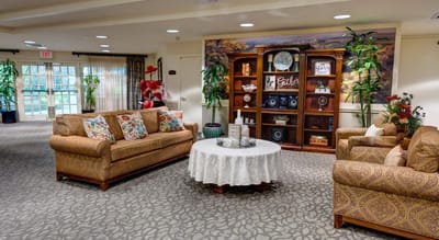 Cozy common area with comfortable seating and decor