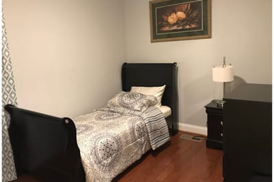Cozy resident bedroom with decor and furnishings