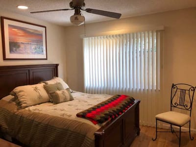 Cozy bedroom in a senior living facility