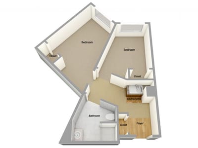 Architectural floor plan of a facility room layout