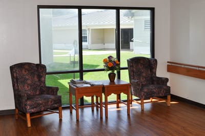 Seating area with a view of an outdoor space