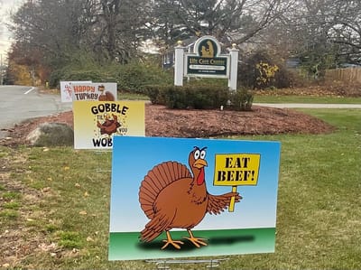 Signage at the entrance of Life Care Center