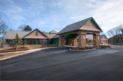 Front entrance of Kaplan Family Hospice House