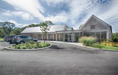 Exterior view of the Kanas Center for Hospice Care entrance