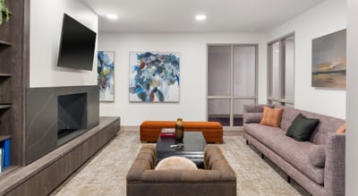 A comfortable common area with modern decor