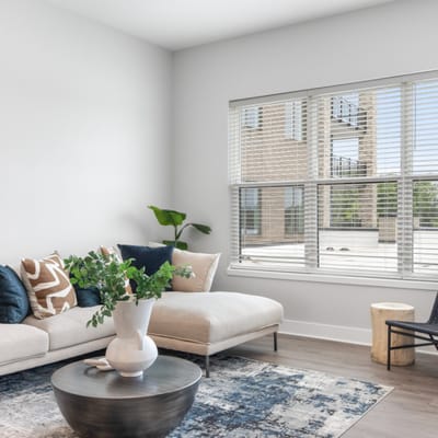 Bright interior lounge area with comfortable seating