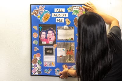 Resident activity collage about personal history
