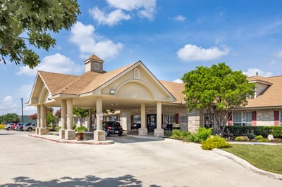 Front entrance of Mystic Park Nursing and Rehabilitation Center