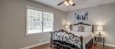 Cozy private bedroom with elegant decor