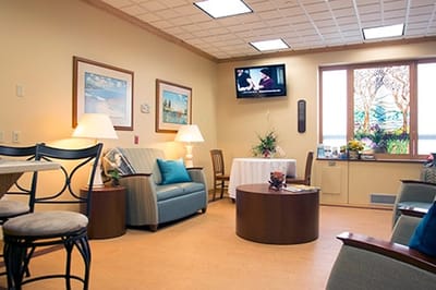 Cozy common area with seating and decor