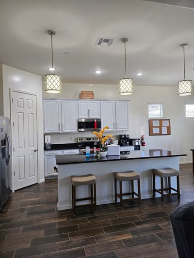 Bright, modern kitchen area in the facility