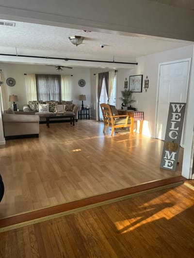 Cozy interior common area with seating