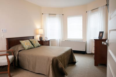 Cozy interior of a resident's room with natural light
