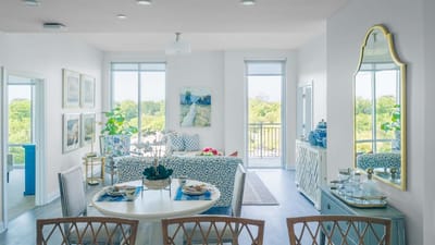 Bright and inviting living area in a senior facility