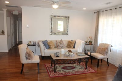 Cozy living area with stylish furniture and decor